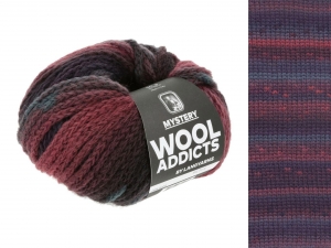 WoolAddicts by Lang Yarns Mystery - Pelote de 50 gr - Coloris 0010 Navy/Pétrole/Burgundy