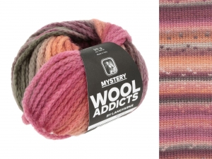 WoolAddicts by Lang Yarns Mystery - Pelote de 50 gr - Coloris 0013 Orange/Red/Salmon